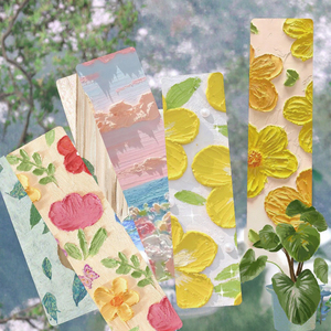 24 pz/borsa Segnalibri in carta con fiori dipinti a olio, simpatici ed ecologici, accessori per libri all'ingrosso per studenti, ragazzi e adolescenti - Product Image 3