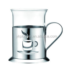 Presse à café française en acier inoxydable avec support pour carafe, théière à piston, en vente - Product Image 5
