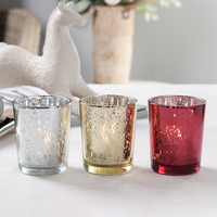 Bocal en verre électroplaqué or 70g personnalisable bougie parfumée de Noël cire de soja faite à la main avec parfum de chocolat pour Diwali