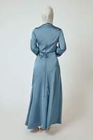 Abaya en gros pour femmes, robe musulmane, vêtements turcs, couleur unie, grande taille, robe à nouer, Abaya de Dubaï