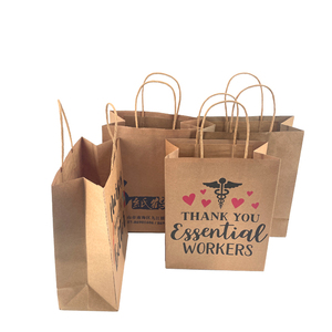 Bolsa de Papel Kraft Reciclado Personalizada con Asa para Regalos, Compras y Comida para Llevar, para Negocios, Fabricada con Máquina - Product Image 4