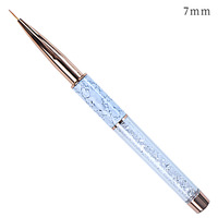 Pinceaux à ongles en gel UV de haute qualité, manche en métal, ovale, à rayures plates, dégradé, pour détails floraux, pinceau pour nail art, pinceau pour peinture acrylique