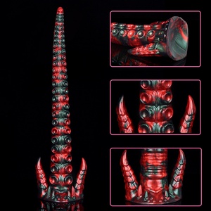 Factory Wholesale New Arrival Color Soft Liquid Silicone Suction Cup Octopus Tentacle Octopus <b>Dildo</b> Set - Product Image 5