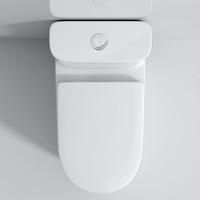 WC monobloc allongé en céramique à siphon, style européen moderne, pour installation au sol, avec abattant et cuvette, pour sanitaires chinois et cuisine extérieure