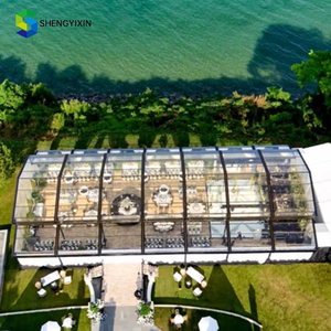 Carpa de Boda de Lujo <span class=keywords><strong>Guyun</strong></span>, Diseño de Estructura de Aluminio Negro, Carpa para Eventos tipo Atrio para 200 a 500 Personas - Product Image 6