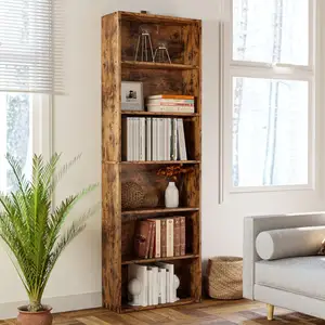 Modern Brown Moveable Geometric Bookshelf Wooden Luxury Book Shelf Mdf Storage Bookcase Rack Design Furniture Bookcase Shelving