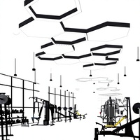 Panneau de plafond en aluminium à membrane souple en nid d'abeille hexagonal SMD2835, moderne, pour salle de sport, bureau, poste de travail automobile, économie d'énergie