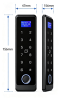 Contrôleur d'accès biométrique par empreinte digitale en plastique étanche avec écran LCD, sécurité de porte extérieure, carte RFID, biométrique avec application Wifi Tuya