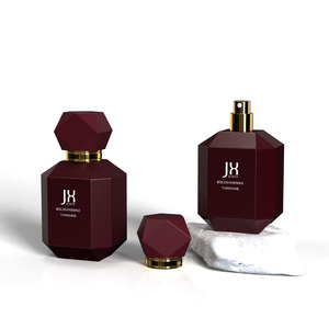 Tùy Chỉnh Parfum Chai Màu Xanh Đen Không Thường Xuyên Hình Dạng Độc Đáo Rõ Ràng Nước Hoa Chai Thủy Tinh 50Ml 100Ml - Product Image 2