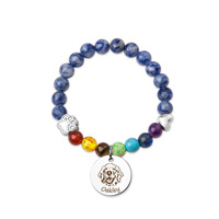 Bracelets de yoga en acier inoxydable plaqué or 18 carats pour femmes et hommes
