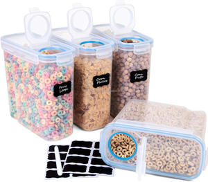 OEM NUEVO <span class=keywords><strong>Modular</strong></span> de plástico Contenedor de cereales Dispensador Hermético Cereal Keeper Contenedores de almacenamiento de alimentos secos - Product Image 2