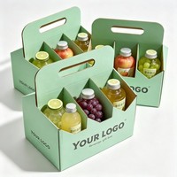 Caja de Embalaje Automática al por Mayor para 6 Botellas de 330 ml, Caja de Papel Kraft Corrugado Reciclable de 250 ml, Caja de Café con Logotipo Personalizado