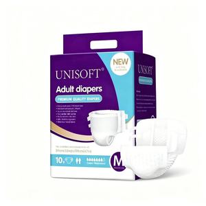 Pañales de Plástico Impermeables para Adultos UNISOFT Premium, Pañales para Adultos Ultra Gruesos, Superficie Seca con Iconos de Bebé Azules, Los Mejores Pañales para Adultos para Hombres - Product Image 1