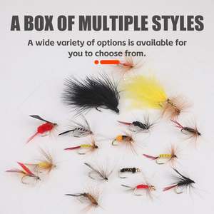 Nouvelle conception, 120 pièces/boîte, mouches artificielles pour la pêche à la <span class=keywords><strong>mouche</strong></span>, hameçons barbelés, leurres, mouches sèches, nymphes, streamers, appâts pour la pêche à la <span class=keywords><strong>mouche</strong></span> et en eau douce - Product Image 5
