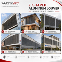 Grille verticale moderne en alliage d'aluminium personnalisée avec persiennes en Z, moustiquaire pour système de ventilation HVAC, écologique, garantie 5 ans
