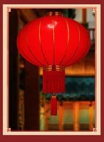 Grande Lanterne Rouge Style Chinois pour le Festival du Printemps, Décorations Suspendues en Flanelle pour Balcon, Extérieur, Porte, Nouvel An