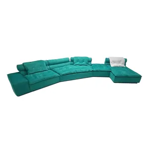 Çıkarılabilir arkalık ile özelleştirilebilir İtalyan l-şekilli kombinasyon kanepe oturma odası için modern oturma odası mobilya açık