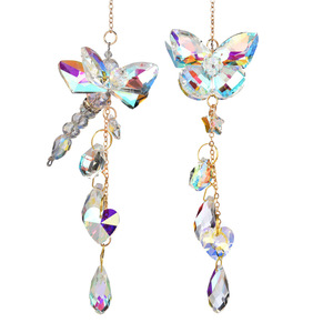 Bán buôn handmade K9 kính màu bướm mặt trời bắt lăng kính tinh thể cửa sổ treo cho trang trí nội thất - Product Image 4