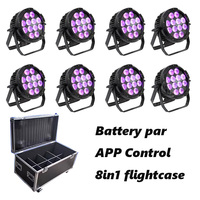 Projecteur de scène professionnel extérieur 12x18W LED 6-en-1 sur batterie