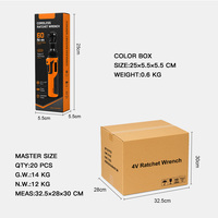 Clé à cliquet sans fil 4V de qualité supérieure, à longue portée, avec embout 3/8 ou 1/4, couple de 3 N.m, batterie de 2000 mAh