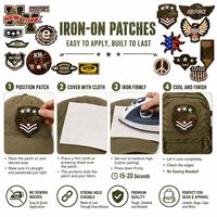 Lot de patchs brodés thermocollants ou à coudre, camouflage, motif aigle, aile, bouclier, étoile, pour extérieur