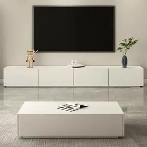 Living Room divider white Entertainment Center morden Media modern tv cabinet design mounted furniture luxury wooden TV Stand