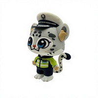 PVC-Schlüsselanhänger, personalisierter weicher Gummi-Anhänger, 3D-Auto-Ornamente, Kopfschüttelnde Puppe, personalisierte Cartoon-Figur im Maßstab 1:12 für Jungen
