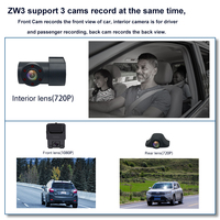 3 Kamera FHD Android DMS ADAS 4G LTE Smart Kamera Depan Dalam-Kabin dan Belakang Dash Cam Mobil DVR GPS Track APP Monitor CMSV6 Manajemen Armada