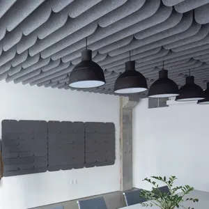 吸音板装饰天花板瓷砖模块化吸音板隔音墙板100% 聚酯板