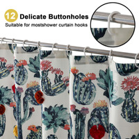 OWENIE Rideaux de douche texturés pour salle de bain, rideau de douche en tissu d'alpaga mignon imprimé, rideau de douche bleu pour enfants