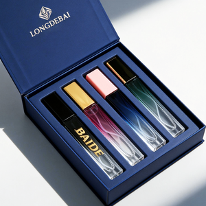 Botella de Perfume Cuadrada de 10 ml con Color Personalizado, Botella de Perfume de Vidrio con Tapón de Rosca, Botella de Muestra Pequeña con Atomizador y Caja de Regalo - Product Image 1
