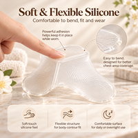 Patchs en silicone anti-rides réutilisables transparents en forme de T pour décolleté, adhésion forte, fournisseur OEM ODM