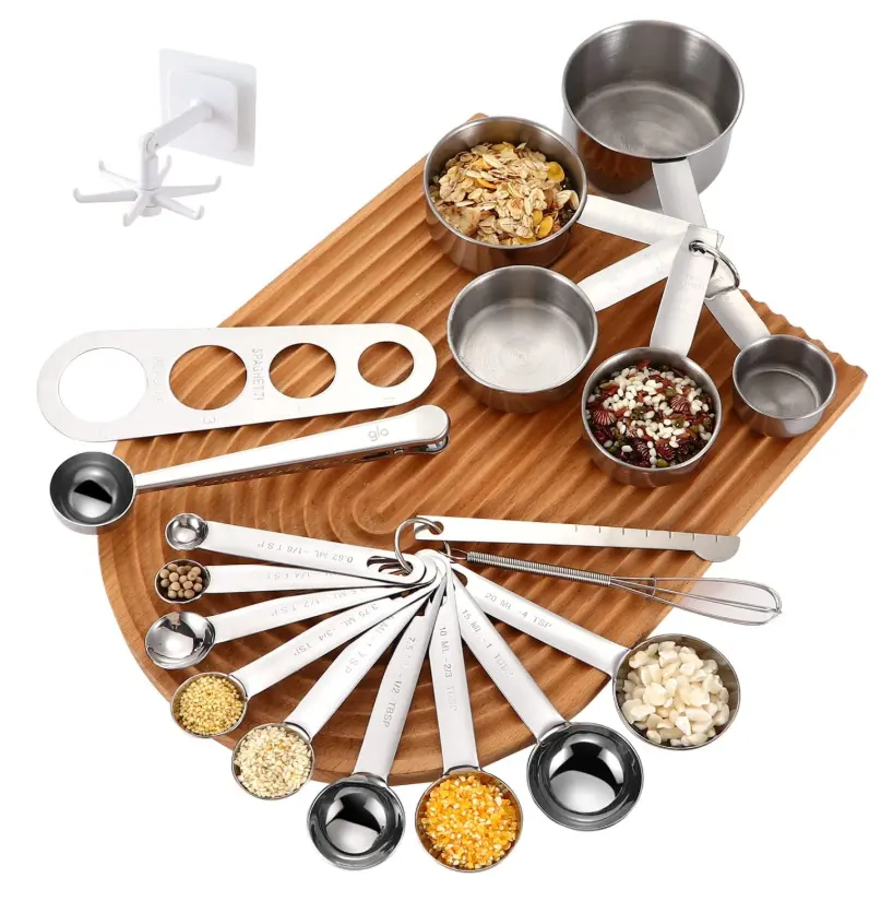 19 Stuk Maatlepels En Kopjes Set Met Leveler Scoop/Clip Spaghetti Measurer Voor Bakken En Koken