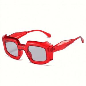 Custom 2022 New Luxury Thick <b>Frame</b> <b>Black</b> Orange Sun Glasses Irregular Candy Color Small Square Sunglasses for Women - Product Image 5