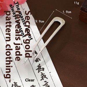 Diseño de aleación simple de alto grado elegante <span class=keywords><strong>corto</strong></span> en forma de U horquilla de disco que combina con todo <span class=keywords><strong>para</strong></span> ocasiones de fiesta - Product Image 3