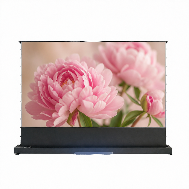 SHENGMU DS-01 100" Electric Motorized Portable Floor-Rising Black Crystal ALR UST 16:9 Cinema Projection Screen for Home Theater