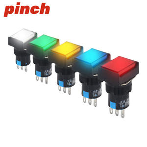 Pinch La16-11Cz Rectangular Illuminated Push Button <b>Switch</b> 16mm 3-Pin 5-Pin 12V 24V Self Resetting Self Locking - Product Image 3