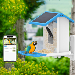 Slimme vogelvoederhuis met zonne-energie, HD-camera, draadloos, buiten, houten vogelvoeder met camera, op zonne-energie, met AI-identificatie - Product Image 5