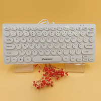 JERTECH DK500 kabel mesin tik ergonomis warna-warni keycap bulat Keyboard game 60% Keyboard kustom berkabel Keyboard komputer Mini untuk PC