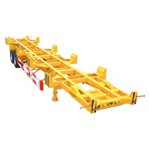 Semirremolque esquelético de 3 ejes y 40 pies para transporte de contenedores, chasis de carga usado en puerto, a la venta - Product Image 3