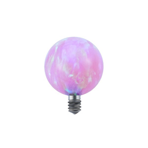 Bille de remplacement en opale à filetage interne en titane G23 |   Accessoires de piercing hypoallergéniques et colorés - Product Image 3