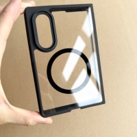 Étui en caoutchouc pour Samsung Galaxy Z Fold 8/8 Ultra, coque transparente magnétique antichoc, protection de la charnière, charge sans fil, protection fine en TPU PC