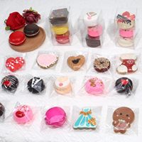 Sacs en cellophane transparents 3x3 pouces auto-adhésifs pour emballage de chocolats, oreos et macarons, lot de 100