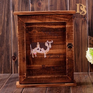 Boîte à clés en bois vintage rétro avec technique de polissage Décoration d'intérieur Montage mural Rangement <span class=keywords><strong>Porte</strong></span>-clés suspendu - Product Image 5