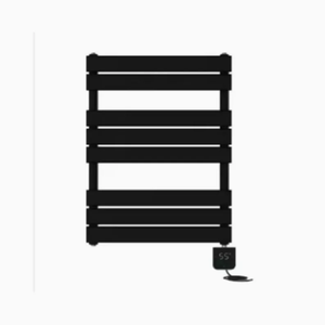 Sèche-serviettes électrique en acier doux anthracite, radiateur porte-serviettes - Product Image 2