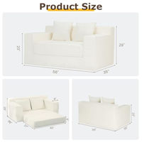 Konvertierbares Schlafsofa Loveseat Klappbare Couch Faltbare Chaiselongue Bodenfuton Schlafsessel Cord Klappbares Schlafsofa