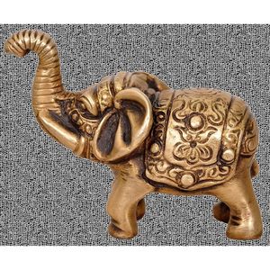 PARIJAT HANDICRAFT's Brass <b>Elephant</b> Showpiece Elegant Home and Office <b>Decor</b> Accessory - Product Image 1
