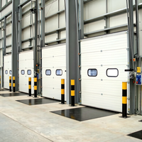 Puerta Seccional Automática de Alta Resistencia con Sistema de Elevación Vertical, Panel de Acero Duradero, Puerta Superior Resistente al Viento para Uso Comercial