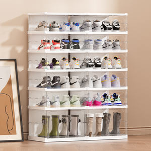 Direkt verkäufer Custom ized Unique Design Haushalt Nachhaltiger <span class=keywords><strong>Organizer</strong></span> Aufbewahrung sbox Transparenter Klapp schuhs chrank - Product Image 5