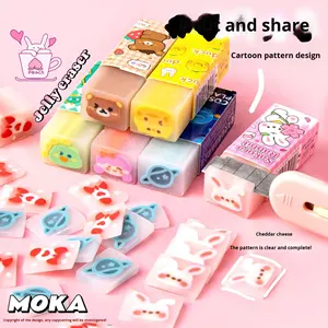 Cartoon-Radiergummi mit Füllung, Schüler-Ring, niedliches Haustier-Motiv, Zeichenradiergummi, Schreibwaren, Preis, Großhandel, einfaches Set - Product Image 4